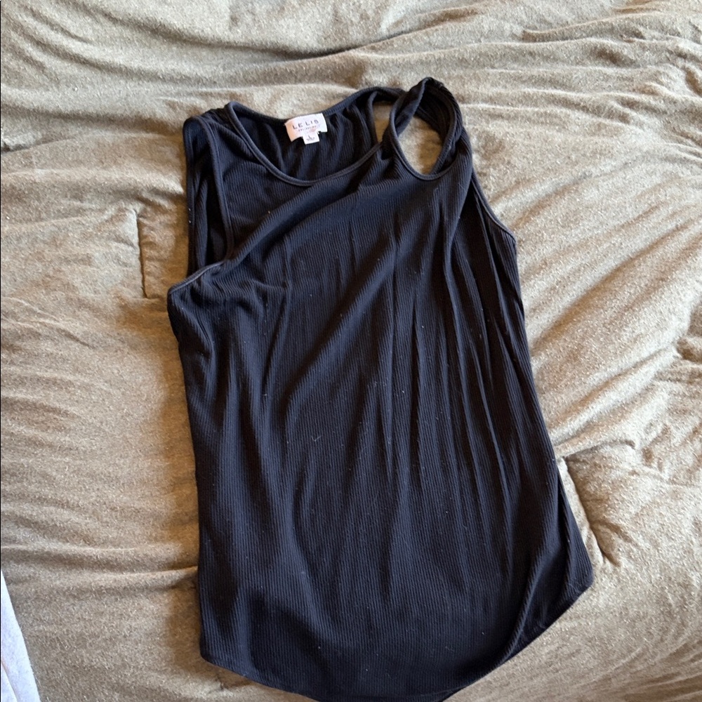 Le Lis Black Ribbed Bodysuit